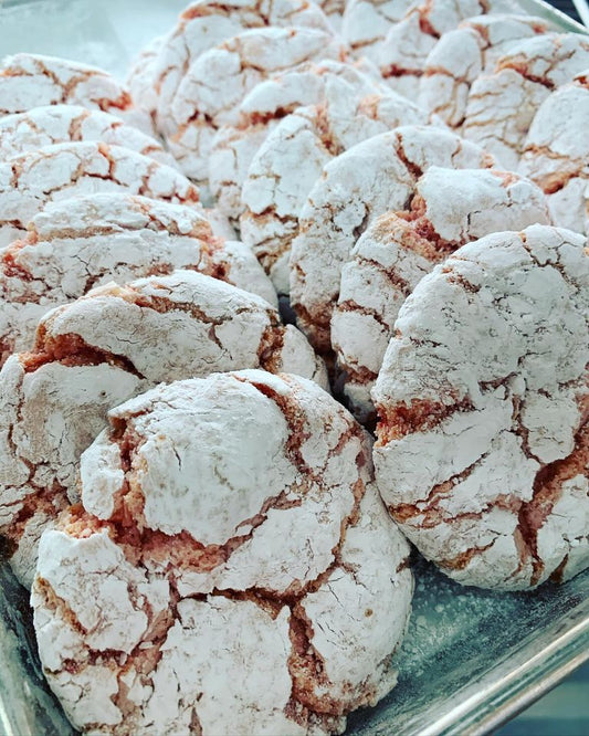 Strawberry Crinkle Cookie Dozen-Shipped